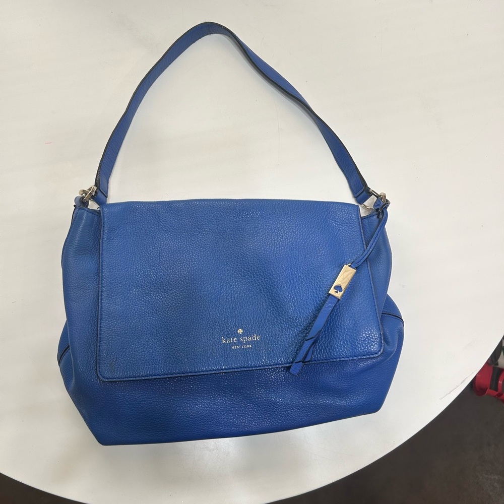 Kate Spade New York 2-way blue handbag, EUC